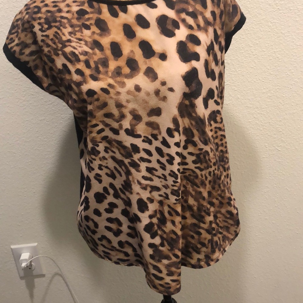With love leopard print blouse
